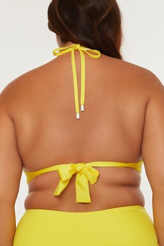 Trina Turk Women's Monaco Pleated Halter Bikini Top, Adjustable, Tie Back, Swimwear Separates in Saudi Arabia