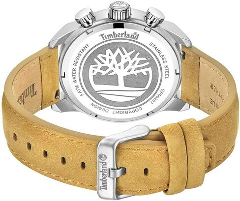 TIMBERLAND Men's Henniker II Collection Watch - 46mm Case, Textured Bezel, Premium Leather Strap in Saudi Arabia