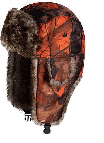 Ushanka Hat for Men Women Faux Fur Trapper Hat with Ear Flaps, Windproof Waterproof Russian Hats in Saudi Arabia
