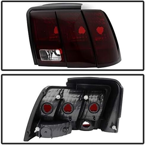 ACANII - For 1999-2004 Ford Mustang Red Smoked Tail Lights Brake Lamps 99-04 Pair Set Replacement Driver+Passenger Side in Saudi Arabia