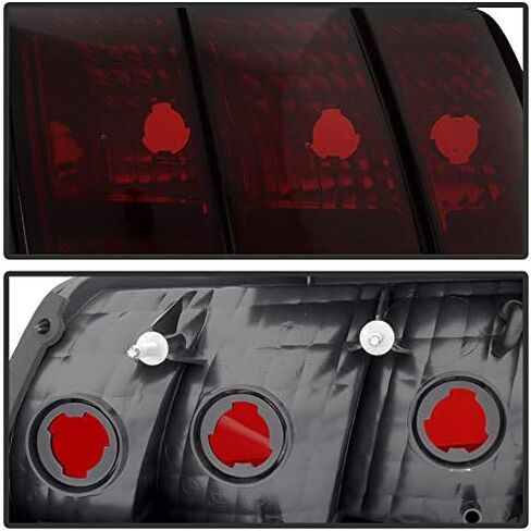 ACANII - For 1999-2004 Ford Mustang Red Smoked Tail Lights Brake Lamps 99-04 Pair Set Replacement Driver+Passenger Side in Saudi Arabia