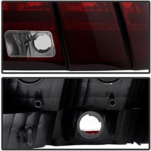 ACANII - For 1999-2004 Ford Mustang Red Smoked Tail Lights Brake Lamps 99-04 Pair Set Replacement Driver+Passenger Side in Saudi Arabia