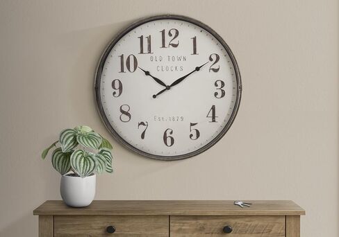 التخصصات Monarch I 9024 ساعة ، 30 "مستديرة ، كبيرة الحجم ، ساعة الحائط ، البني ، الانتقالية in Saudi Arabia