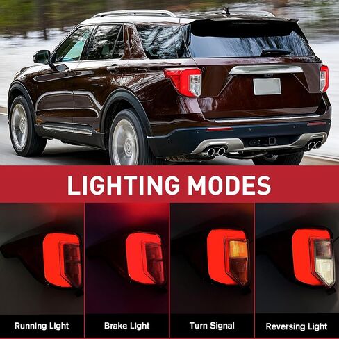 USA Type Tail Light W/بلاستيك مسمار مع مجموعة مصباح خلفي متوافق لعام 2020-2023 فورد إكسبلورر جانب الراكب الجانبي LB5Z13404F FO2801275 in Saudi Arabia