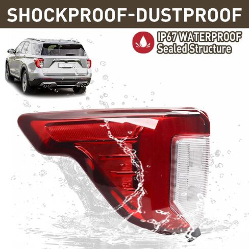USA Type Tail Light W/بلاستيك مسمار مع مجموعة مصباح خلفي متوافق لعام 2020-2023 فورد إكسبلورر جانب الراكب الجانبي LB5Z13404F FO2801275 in Saudi Arabia