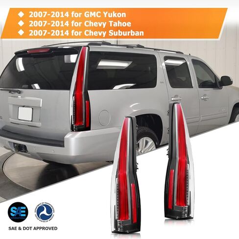 LED Tail Light Assembly For Chevy Suburban 1500 2007 2008 2009 2010 2011 2012 2012 2014 For Chevy Tahoe For GMC Yukon with LED Turn Signal Light Rear Lamps Driver and Passenger Side in Saudi Arabia