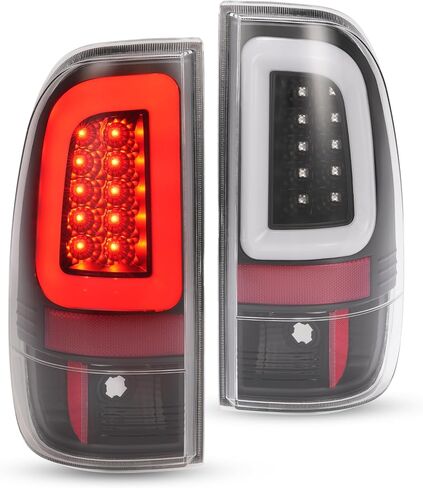 زوج من ضوء ذيل Kuafu متوافق مع 2008-2016 Ford F-250 F-350 F-450 F-550 Super Duty الخلفي المصباح L & R W/LED BAR/O Halogens Lبت in Saudi Arabia