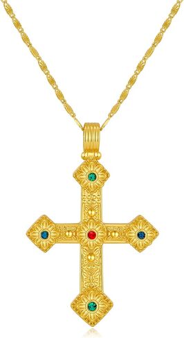 GZQ Gold Chain Cross Necklace for Women Non Tarnish Pendant Dainty Jewlery Gifts for Men(N55) in Kuwait