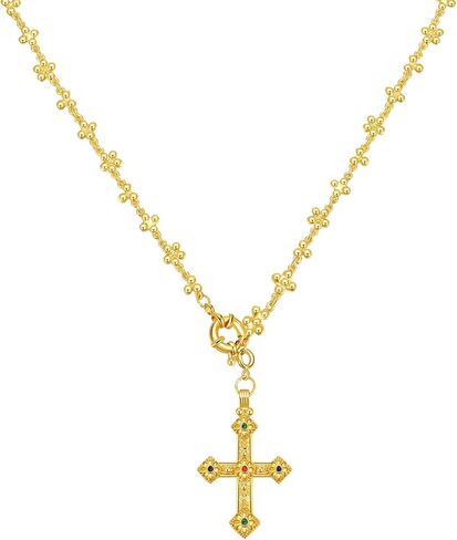 GZQ Gold Chain Cross Necklace for Women Non Tarnish Pendant Dainty Jewlery Gifts for Men(N55) in Kuwait