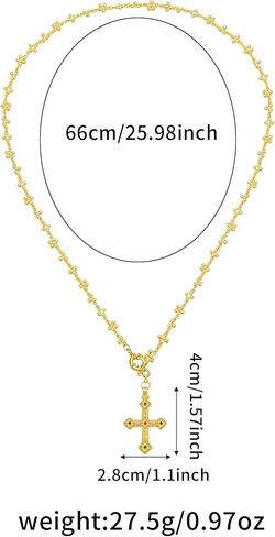 GZQ Gold Chain Cross Necklace for Women Non Tarnish Pendant Dainty Jewlery Gifts for Men(N55) in Kuwait
