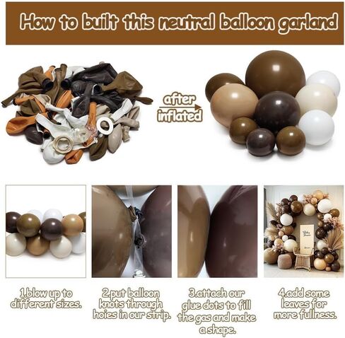 Dusty Green Nude Balloon Arch Kit - Double Stuffed Green Brown White Sand Cream Balloon Garland Light Avocado Beige Boho Color for Baby Shower Neutral Birthday Woodland Wedding Party Decor in Saudi Arabia