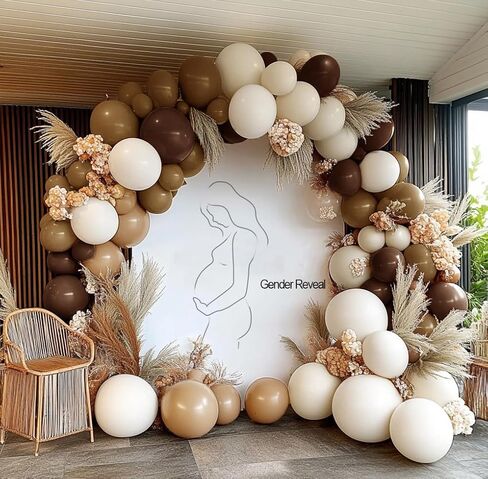 Dusty Green Nude Balloon Arch Kit - Double Stuffed Green Brown White Sand Cream Balloon Garland Light Avocado Beige Boho Color for Baby Shower Neutral Birthday Woodland Wedding Party Decor in Saudi Arabia