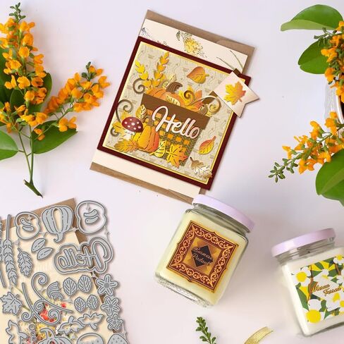 Globleland يترك الخريف ترك أكواب الثعلب اليقطين يموت لتصنيع البطاقات صنع أكواب السقوط المعدنية يموت قطع قوالب يموت لخلاصات جورنال جورنال ديكور الحرف اليدوية in Saudi Arabia
