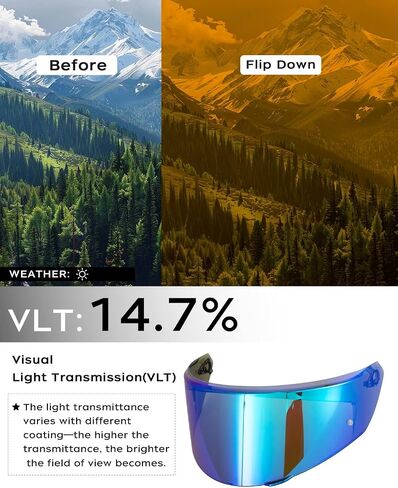 Soman New K3 Visor, Tinted K3 Tinted Shield Replacement Compatible with K3 in Sizes XL XXL 2XL with DOT(E2206) UV Protection (Deep Smoke) in Saudi Arabia