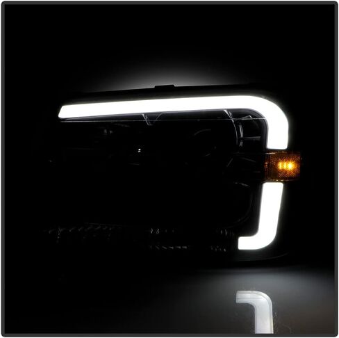 Acanii - للفترة 2002-2009 Chevy Trailblazer مع عرض كامل عرض مصابيح LED أسود مصابيح الأمامية الأمامية اليسار+اليمين in Saudi Arabia