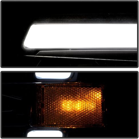 Acanii - للفترة 2002-2009 Chevy Trailblazer مع عرض كامل عرض مصابيح LED أسود مصابيح الأمامية الأمامية اليسار+اليمين in Saudi Arabia
