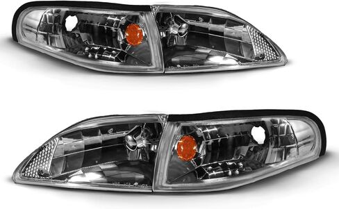Amerilite for 1994-1998 Ford Mustang Gun-Mun-Metal Prescips Corner Corner Turn Set-Side Prastenger and Driver Side in Kuwait