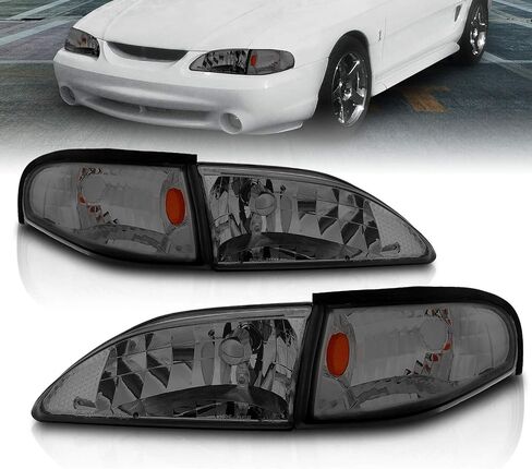 Amerilite for 1994-1998 Ford Mustang Gun-Mun-Metal Prescips Corner Corner Turn Set-Side Prastenger and Driver Side in Kuwait