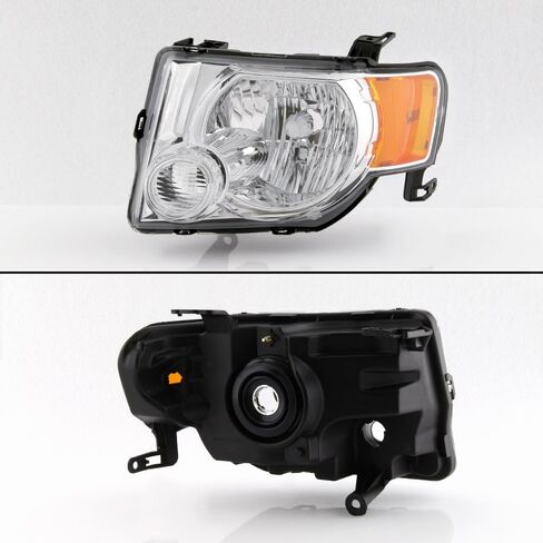 AKKON - For 2008-2012 Ford Escape 4-Door SUV Driver Side Only Headlight Assembly Chrome Housing Clear Lens in Saudi Arabia