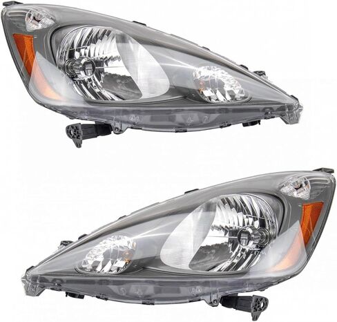 Headlight Assembly Set Headlights Driver & Passenger Side Compatible with 2009-2014 Honda Fit HO2502138 HO2503138 in Saudi Arabia