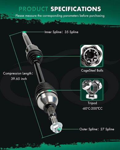 Scitoo CV Axle Ravenger Side Side Front Advenger متوافق مع Ford Edge ، من أجل Lincoln Nautilus NCV11246 FWD 1PCS 2019-2021 in Saudi Arabia