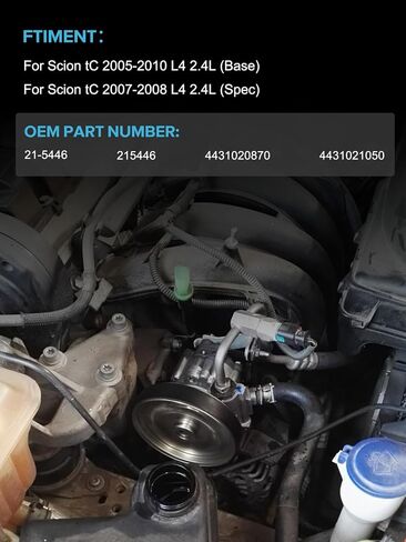 21-5446 Power Steering Pump with Pulley 2.4L Only For Scion tC 2005 2006 2007 2008 2009 2010,215446 4431020870 4431021050 in Saudi Arabia