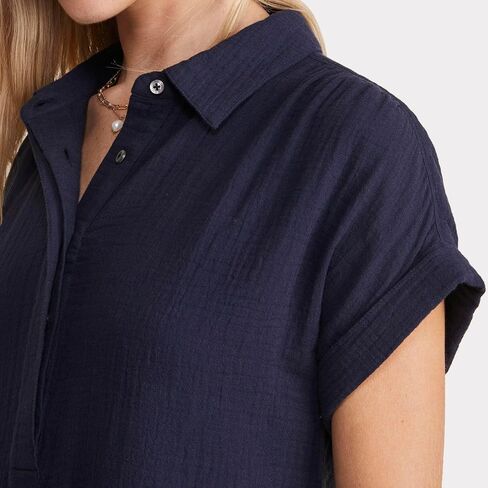 vineyard vines Women's Margo Seastitch Double Gauze Shirtdress in Saudi Arabia