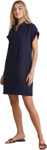 vineyard vines Women's Margo Seastitch Double Gauze Shirtdress in Saudi Arabia