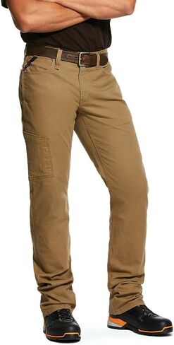 ARIAT Men's Khaki Rebar M4 Made Tough Durastretch Straight Leg Work Pants Beige/Khaki 33W x 34L in Saudi Arabia