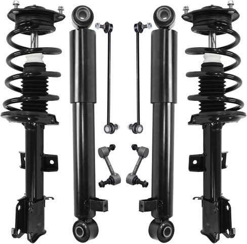 Detroit Axle - 8pc Struts Shocks Kit لعام 2011 2012 2013 Kia Sorento ، اثنين من الدعامات الأمامية مع Springs Coil 4 Bars الخلفية الخلفية 2 تعليق لامتصاص الصدمات الخلفية تعليق in Saudi Arabia