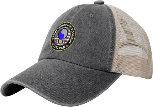 Us Army Iraq Veteran 29th Infantry Division Adjustable Cowboy Mesh Baseball Cap Unisex Outdoor Trucker Hat7 in Saudi Arabia