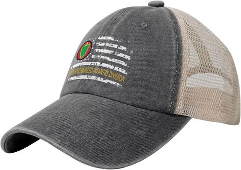 Us Army 24th Mechanized Infantry Division USA America Flag Vintage Adjustable Cowboy Mesh Baseball Cap Unisex Outdoor Trucker Hat8 in Saudi Arabia