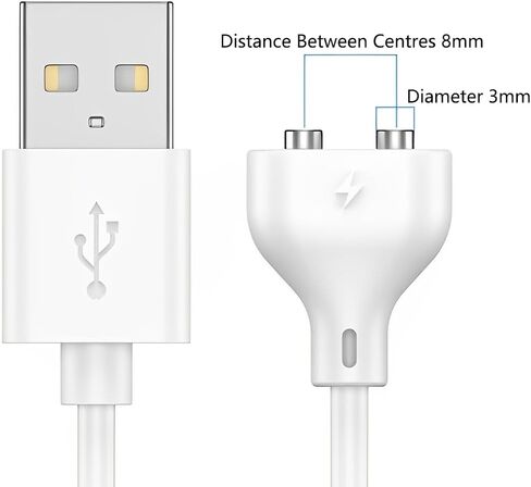 10mm Magnetic USB DC Charger Cable, 2.7ft Replacement Charging Cord for Rechargeable Toys, Massagers, Electric Toothbrushes,Children's Watches, Dog Trainer, Facial Cleanser in Kuwait