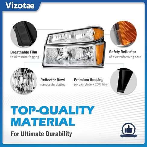 Headlights Assembly W/Bulbs for 2004-2012 Chevy Colorado/GMC Canyon, for 2006-2008 Isuzu I-Series Headlamp Replacement Driver & Passenger Side in Kuwait