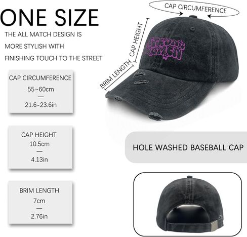 Strong Women Women's Day Hat for Men Washed Distressed Baseball Caps Low Washed Running Hats Light Weight in Saudi Arabia
