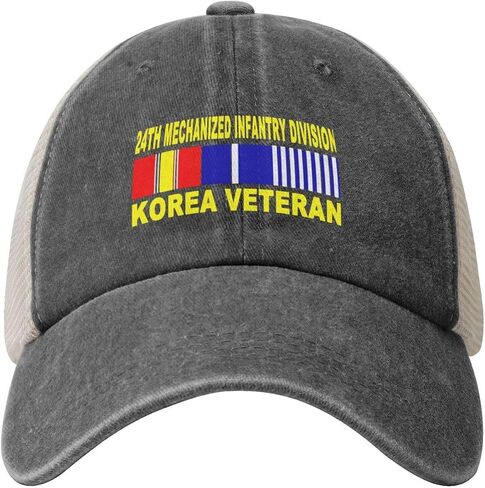 Us Army 24th Mechanized Infantry Division Korean War Veteran Adjustable Cowboy Mesh Baseball Cap Unisex Outdoor Trucker Hat8 in Saudi Arabia