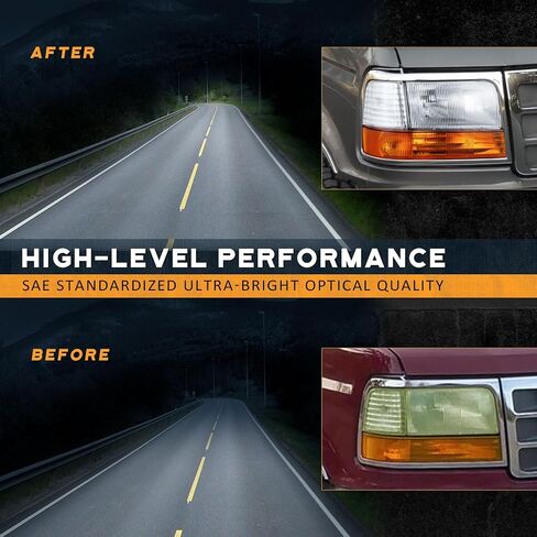 المصابيح الأمامية للهالوجين للفترة 1992-1997 Ford F-150 F-Super Duty / 92-98 F-250 F-350 / 92-96 Ford Bronco Presection Bradiance مع زوايا وأضواء إشارة in Saudi Arabia