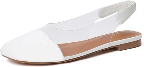 Mofirdast براءة اختراع جلدية واضحة حزام مربع مضخات slingback ، وأحذية كعب الكعب المنخفض بلوك متعدد الألوان للنساء حفلات الزفاف حفلات حفلات الزفاف in Saudi Arabia