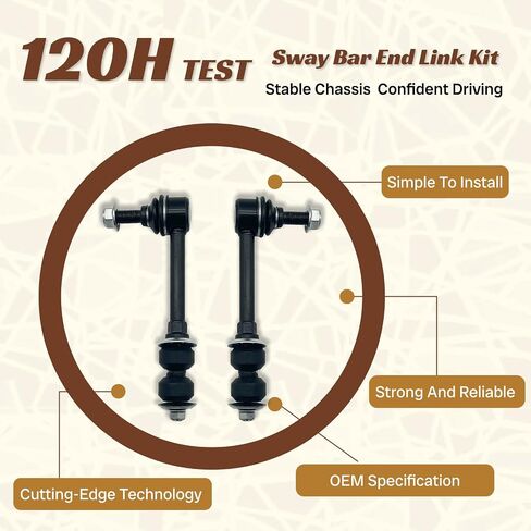 K750427 2PC مثبت خلفي Sway Bar Bar Link Fit for Pontiac 2009 2009 Torrent ، for Chevy 2008 2009 2010 2011 2013 2014 2015 2015 2017 Equinox ، for GMC 2010-2017 Terrain in Kuwait