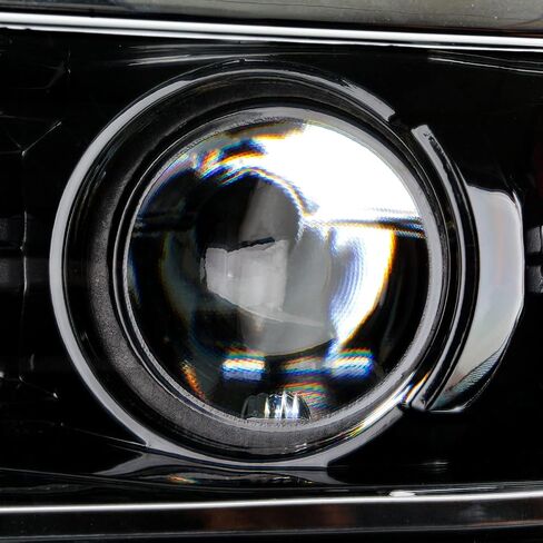 Akkon - Fits 2016-2019 Chevy Silverado 1500 [Hid/Xenon Type] المصابيح الأمامية كروم الإسقاط مع LED STARK LAMP RESANGER in Saudi Arabia