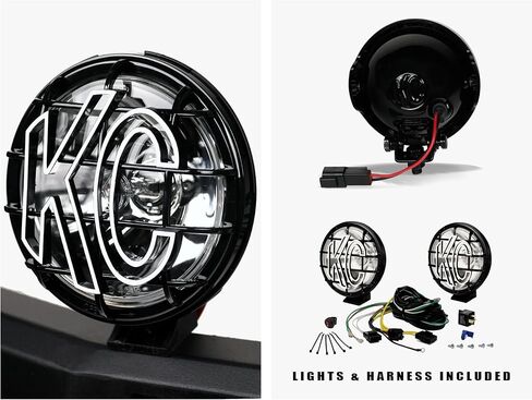 Armordillo Ar Bull Bar مع 2x KC Hilites 6 "أضواء الضباب المستديرة تناسب 1998-2011 Ford Ranger 8730904 محكم الحرس الأسود الحارس الوفير | مصابيح الضباب Apollo Pro Lights in Kuwait