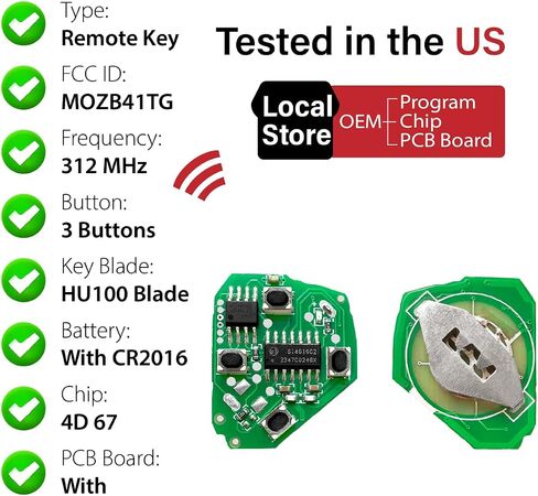 2 Keylessbest Replacement for 2011 2012 2013 2014 Toyota Scion tC iQ xD Yaris Key Fob Remote Control MOZB41TG 3 Buttons 312MHz in Saudi Arabia