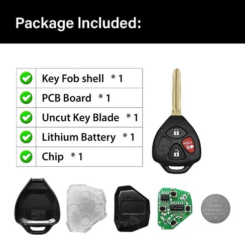2 Keylessbest Replacement for 2011 2012 2013 2014 Toyota Scion tC iQ xD Yaris Key Fob Remote Control MOZB41TG 3 Buttons 312MHz in Saudi Arabia