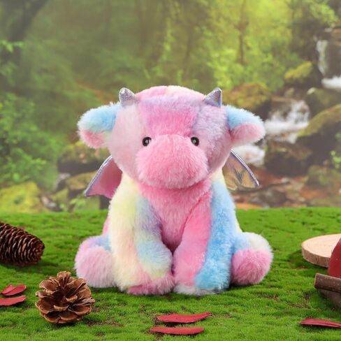 Apricot Lamb Black Dragon Plush Stuffed Animals for Kids, Soft Cute Plush Toys for Baby Girl and Boy, Fluffy Black Dragon Black 7.9 Inches in Saudi Arabia
