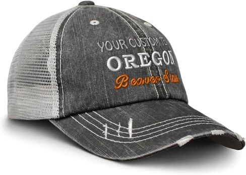 Baseball Cap Oregon Beaver State Cotton Trucker Hats for Men & Women Black Gray in Kuwait