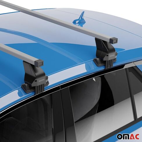 OMAC Smooth Roof Racks Cross Bars for BMW 5 Series E60 Sedan 2004-2010 Steel Black in Saudi Arabia