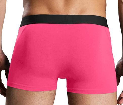 Knaughty Knickers Cuck Mens Boxer Briefs Stretchy with Design Cuckhold Hotwife No Fly Stretchy Sexy Pink Mens Trunks in Kuwait