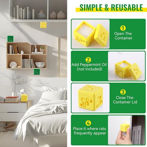 Dreyoo 10 Pack Peppermint Oil Container (Without Peppermint Oil), Reusable Mint Pouches with Absorbent Cotton Pads and Double Sided Tape in Saudi Arabia
