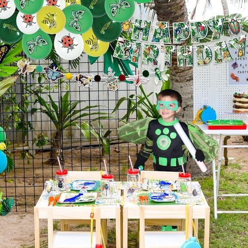 Reptile Party Decorations - Including Reptile Theme Balloons, Happy Birthday Banner, Cake Topper, Hanging Swirl, and Honeycomb Centerpieces for Safari Lizard Swamp Reptile Birthday Party Supplies in Kuwait