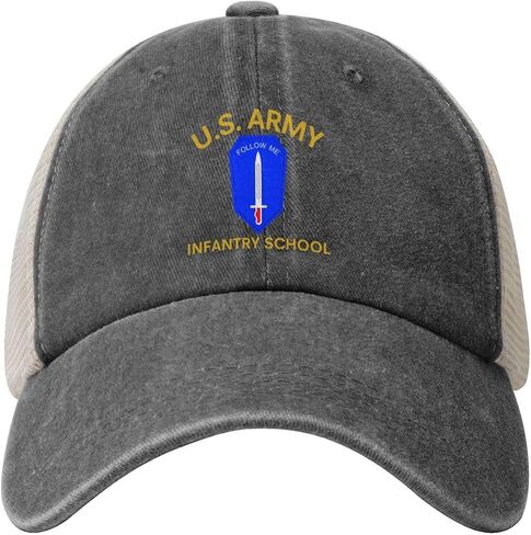 Us Army Infantry School Adjustable Cowboy Mesh Baseball Cap Unisex Outdoor Trucker Hat5 in Saudi Arabia
